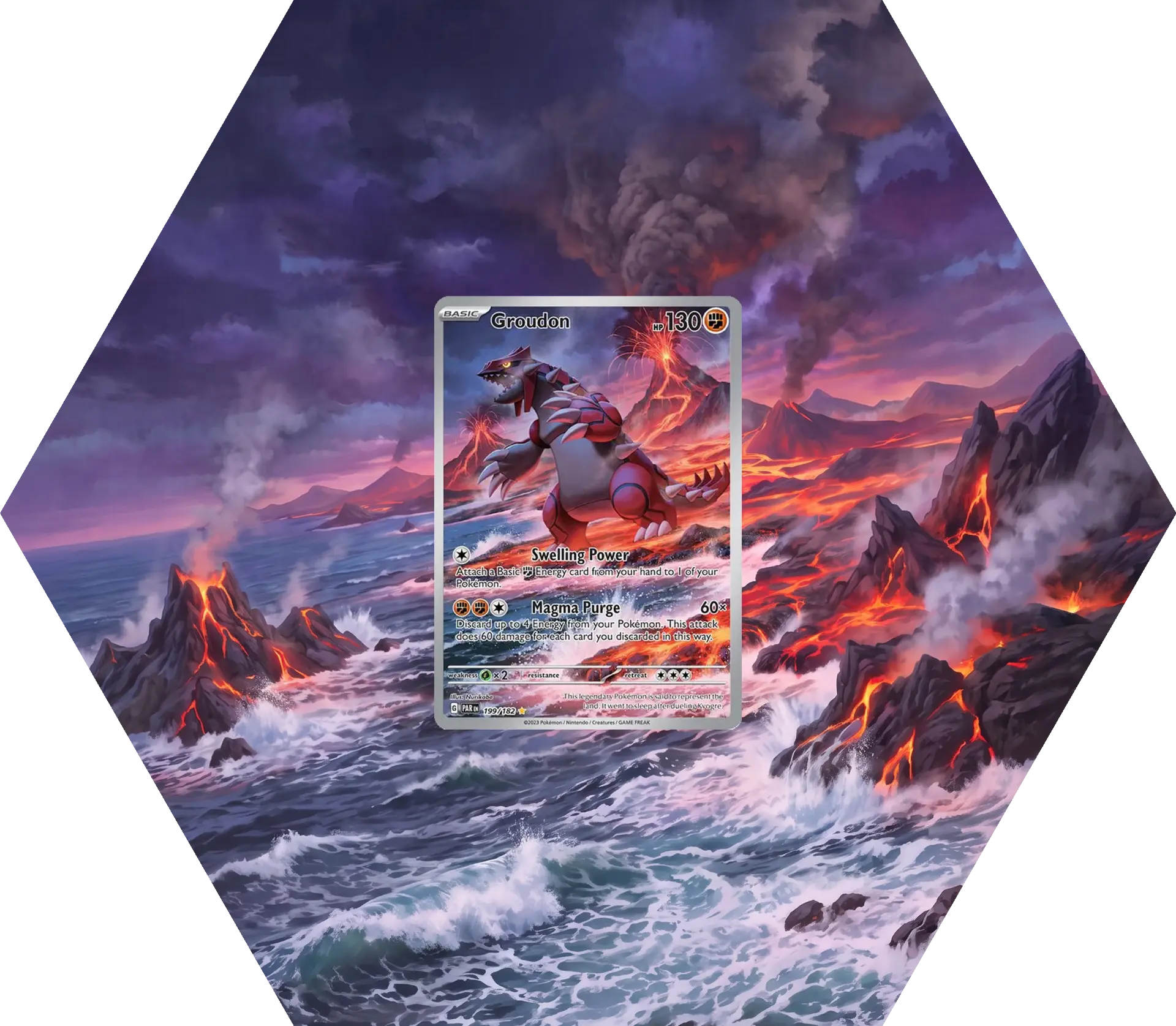 PAR Groudon IR extended art frame