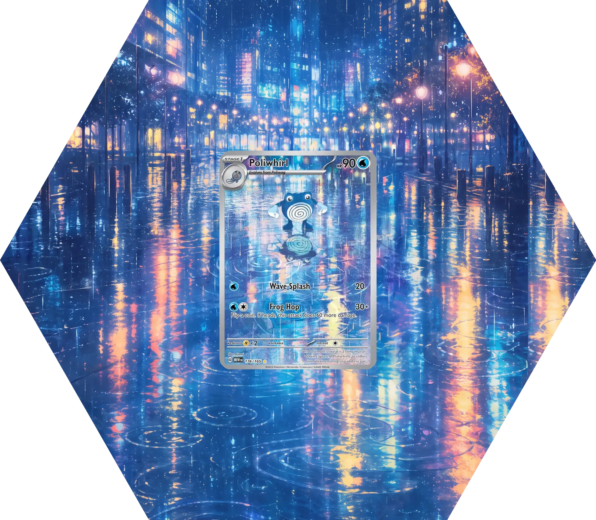 151 Poliwhirl IR extended art frame